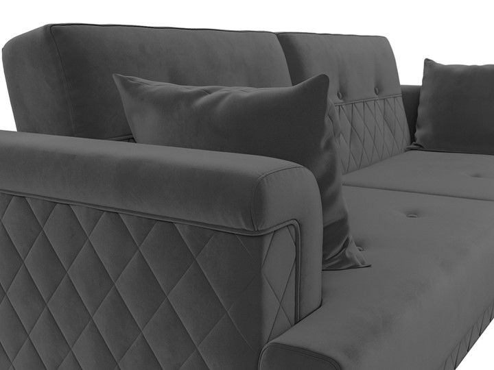 Прямой диван Орлеан, Серый (велюр) в Вологде - изображение 3