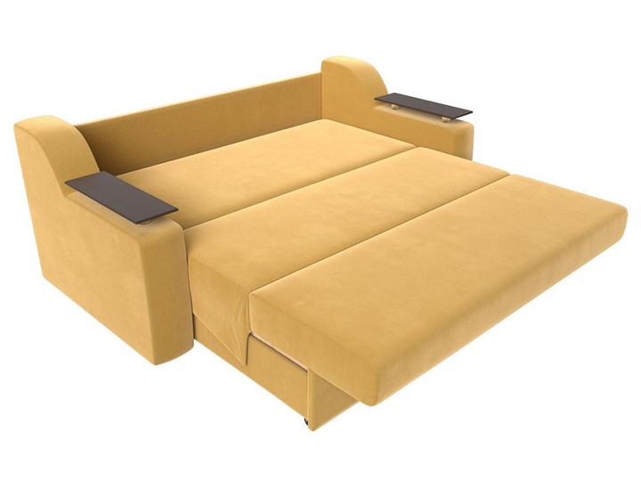 Прямой диван Сенатор Аккордеон 160, Желтый (Микровельвет) в Вологде - изображение 2