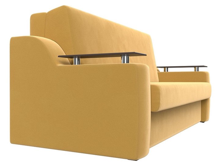 Прямой диван Сенатор Аккордеон 160, Желтый (Микровельвет) в Вологде - изображение 5
