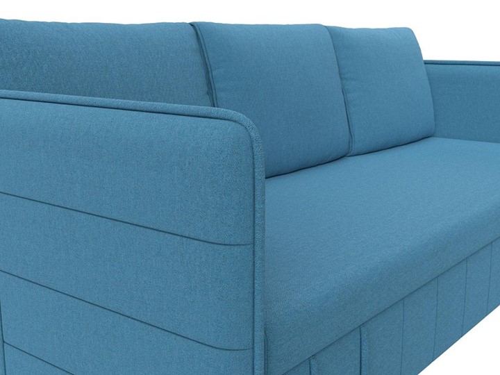 Прямой диван Слим ППУ, Амур голубой (рогожка) в Вологде - изображение 6