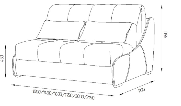 Прямой диван Токио 130 (ППУ) в Вологде - изображение 11