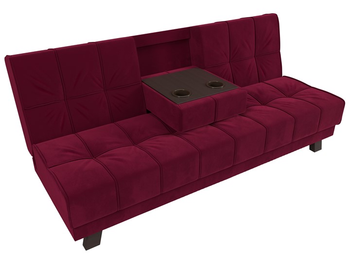 Прямой диван Винсент, Бордовый (микровельвет) в Вологде - изображение 7