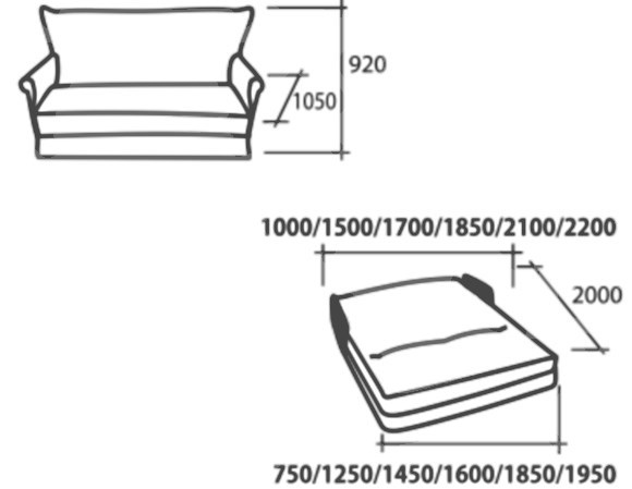 Прямой диван Аккордеон, 140 (подлокотники в ткани) в Вологде - изображение 2