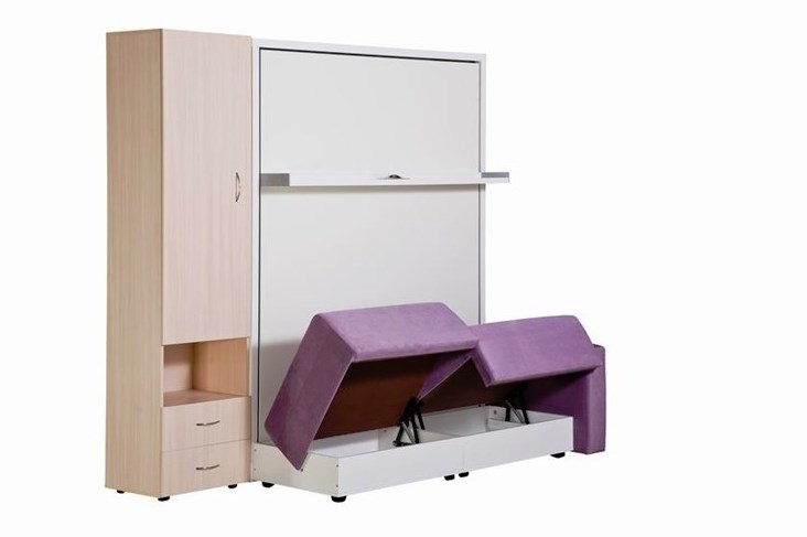Диван Кровать-трансформер Smart (ШЛ+КД 1600+Пуф), шкаф левый, правый подлокотник в Вологде - изображение 4