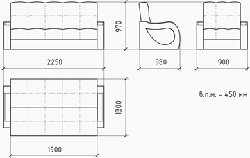 Прямой диван Лазурит 8 БД в Вологде - предосмотр 5