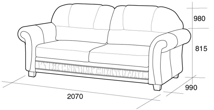 Прямой диван София 3Т в Вологде - изображение 4