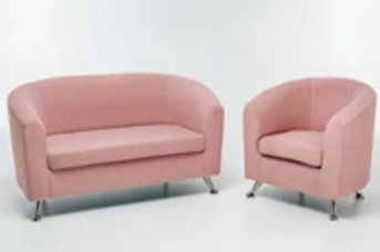 Комплект мебели Брамс  цвет розовый диван 2Д + кресло в Вологде - предосмотр 2