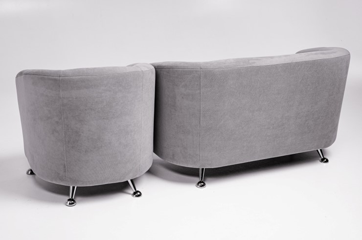 Комплект мебели Брамс  цвет серый диван 2Д + кресло в Вологде - изображение 3
