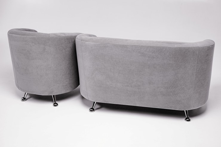 Комплект мебели Брамс  цвет серый диван 2Д + кресло в Вологде - изображение 4
