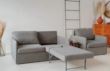 Мебельный набор Амира серый диван + кресло в Вологде - предосмотр 4
