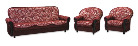 Прямой диван Элегия БД + 2 кресла (комплект) в Вологде - изображение