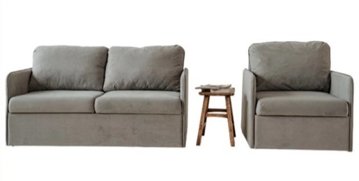 Мебельный набор Амира серый диван + кресло в Вологде - изображение