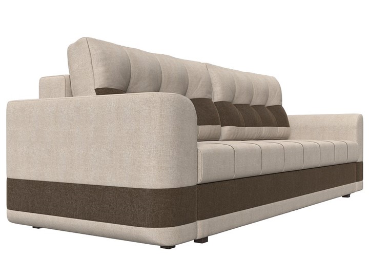 Прямой диван Честер, Бежевый/коричневый (рогожка) в Вологде - изображение 2