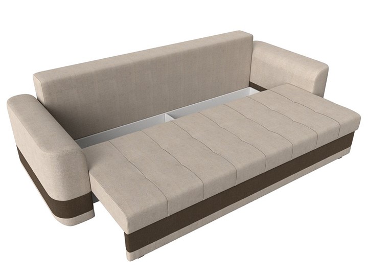 Прямой диван Честер, Бежевый/коричневый (рогожка) в Вологде - изображение 6