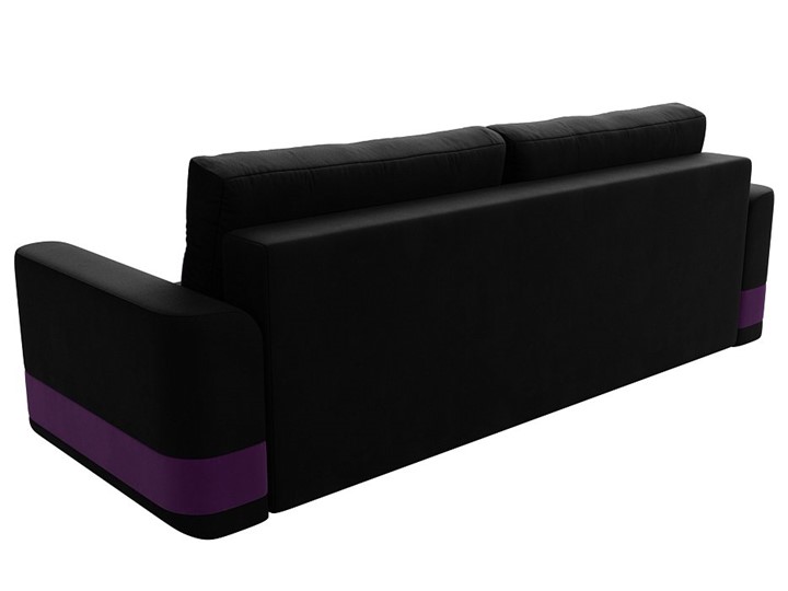 Диван прямой Честер, Черный/фиолетовый (вельвет) в Вологде - изображение 7
