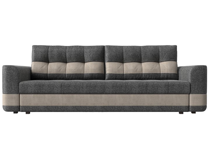 Прямой диван Честер, Серый/бежевый (рогожка) в Вологде - изображение 1