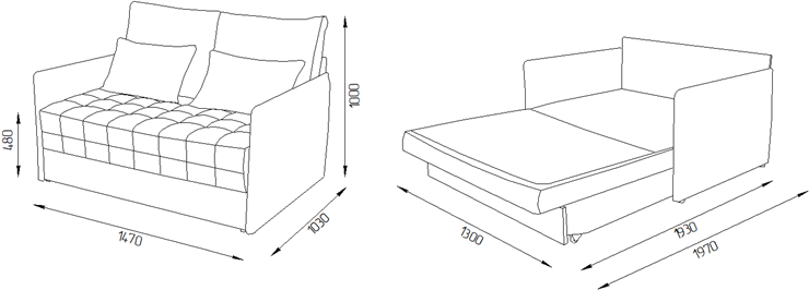 Прямой диван Дакота 130 (ППУ) в Вологде - изображение 7