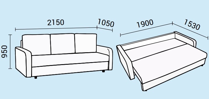 Прямой диван Нео 1 БД, боннель в Вологде - изображение 14