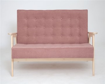 Прямой диван Ретро, двухместный (беленый дуб / RS 12 - розовый) в Вологде - предосмотр 1