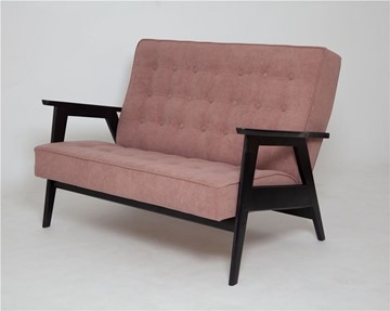 Прямой диван Ретро, двухместный (венге / RS 12 - розовый) в Вологде - предосмотр
