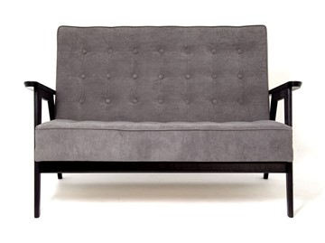 Прямой диван Ретро, двухместный (венге / RS 15 - темно-серый) в Вологде - предосмотр 1