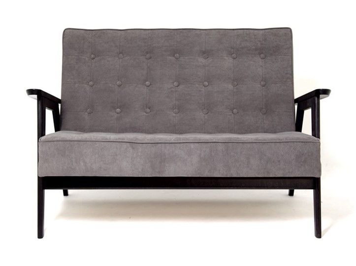 Прямой диван Ретро, двухместный (венге / RS 15 - темно-серый) в Вологде - изображение 1