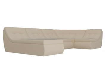 Модульный П-образный диван Холидей, Бежевый (экокожа) в Вологде - предосмотр 4