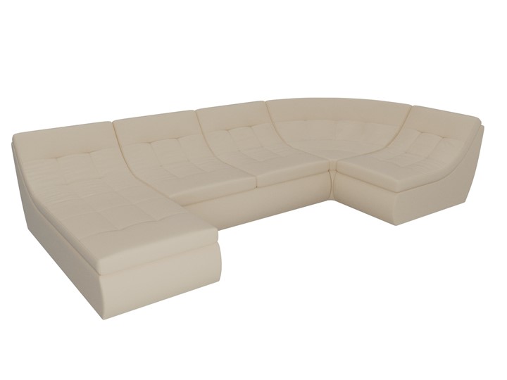 Модульный П-образный диван Холидей, Бежевый (экокожа) в Вологде - изображение 5