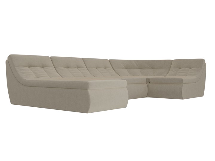 Модульный П-образный диван Холидей, Бежевый (микровельвет) в Вологде - изображение 4