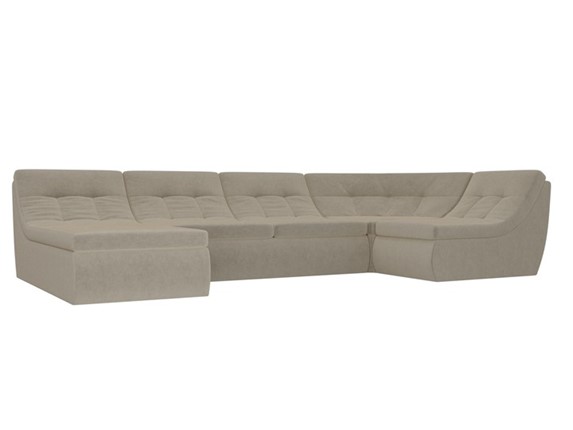 Модульный П-образный диван Холидей, Бежевый (микровельвет) в Вологде - изображение