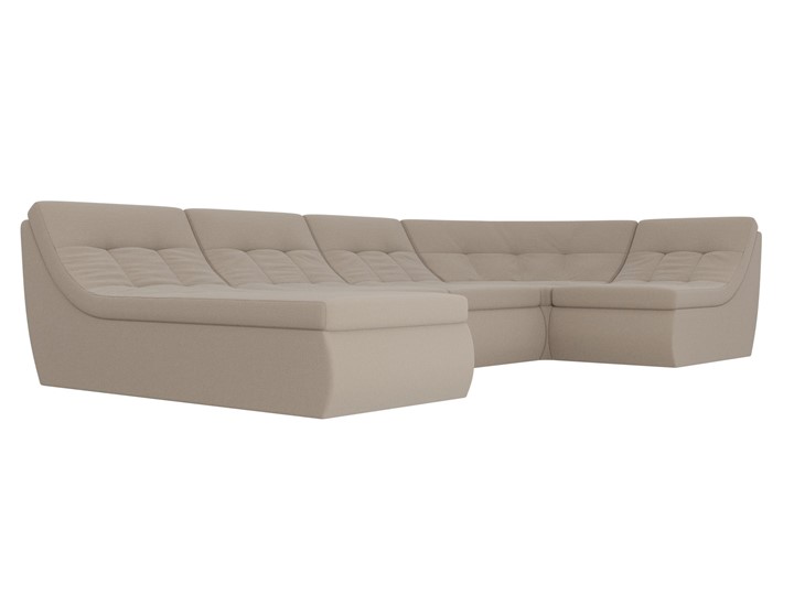 Модульный раскладной диван Холидей, Бежевый (рогожка) в Вологде - изображение 4