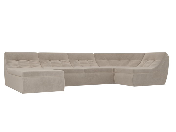 Модульный раскладной диван Холидей, Бежевый (велюр) в Вологде - изображение