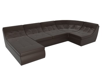 Модульный раскладной диван Холидей, Коричневый (экокожа) в Вологде - предосмотр 5