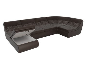 Модульный раскладной диван Холидей, Коричневый (экокожа) в Вологде - предосмотр 6