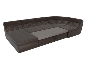 Модульный раскладной диван Холидей, Коричневый (экокожа) в Вологде - предосмотр 7