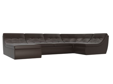 Модульный раскладной диван Холидей, Коричневый (экокожа) в Вологде - предосмотр