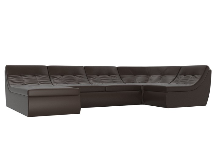 Модульный раскладной диван Холидей, Коричневый (экокожа) в Вологде - изображение