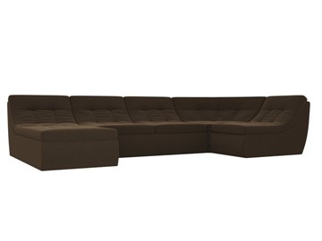 Модульный П-образный диван Холидей, Коричневый (микровельвет) в Вологде
