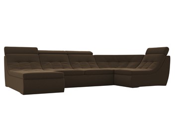 Модульный раскладной диван Холидей люкс, Коричневый (микровельвет) в Вологде