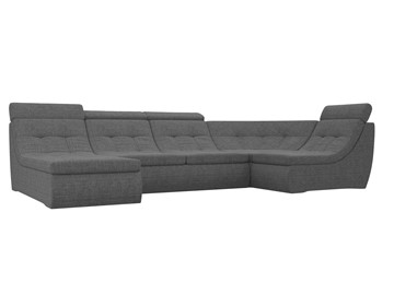 Большой модульный диван Холидей люкс, Серый (рогожка) в Вологде - предосмотр