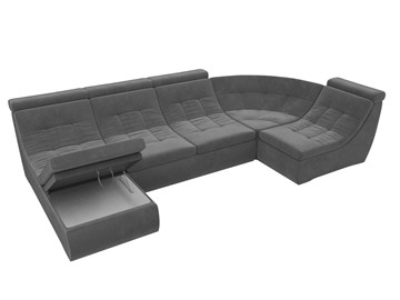 Большой модульный диван Холидей люкс, Серый (велюр) в Вологде - предосмотр 6