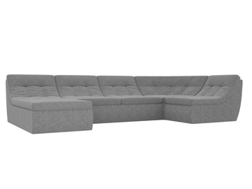 Модульный раскладной диван Холидей, Серый (рогожка) в Вологде - предосмотр