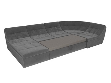Модульный П-образный диван Холидей, Серый (велюр) в Вологде - предосмотр 7