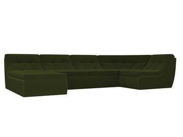 Модульный П-образный диван Холидей, Зеленый (микровельвет) в Вологде