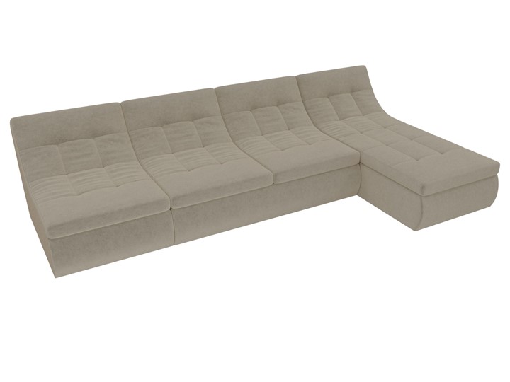Модульный угловой диван Холидей, Бежевый (микровельвет) в Вологде - изображение 4