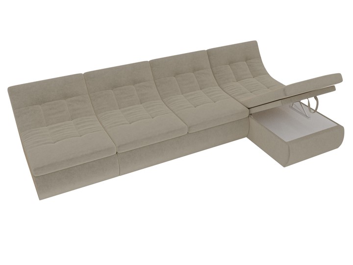 Модульный угловой диван Холидей, Бежевый (микровельвет) в Вологде - изображение 7