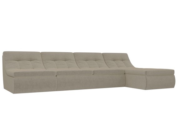 Модульный угловой диван Холидей, Бежевый (микровельвет) в Вологде - изображение