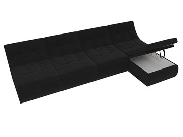Модульный угловой диван Холидей, Черный (велюр) в Вологде - предосмотр 6