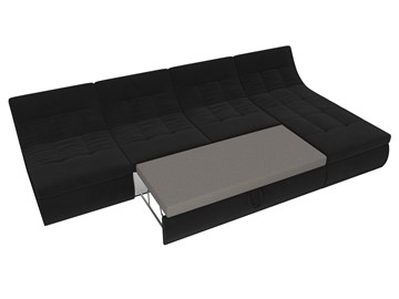 Модульный угловой диван Холидей, Черный (велюр) в Вологде - предосмотр 7
