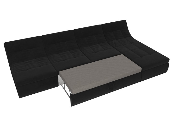Модульный угловой диван Холидей, Черный (велюр) в Вологде - изображение 7